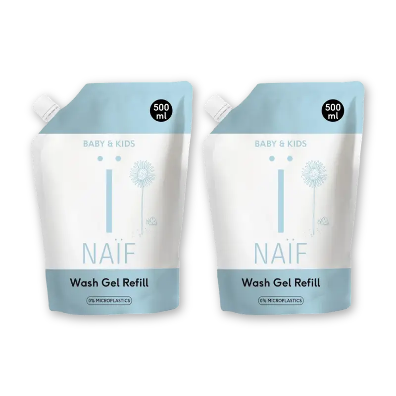 Naïf Baby & kids wash gel refill 2-pack