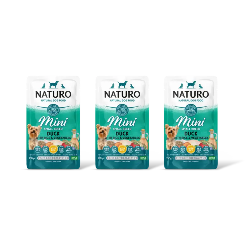 Naturo Adult mini duck & rice 3-pack