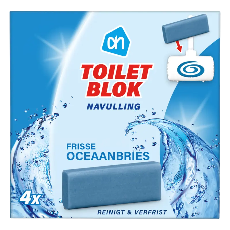 AH Toiletblok frisse oceaanbries navulling