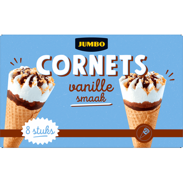 Jumbo Cornets Vanille Smaak 8 Stuks 960 ml