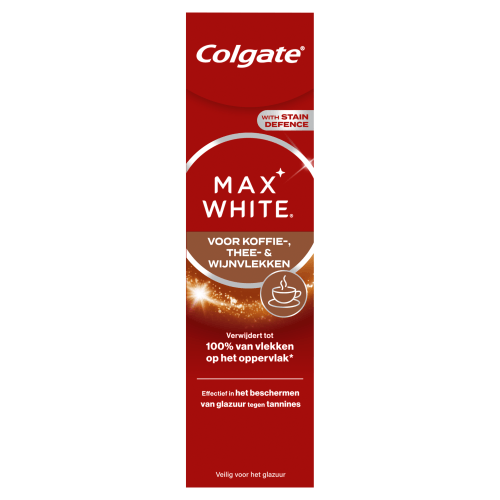 Colgate Tandpasta max white coffee-tea-wine