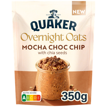Quaker Overnight Oats Moccha Choco Chip  350 gr