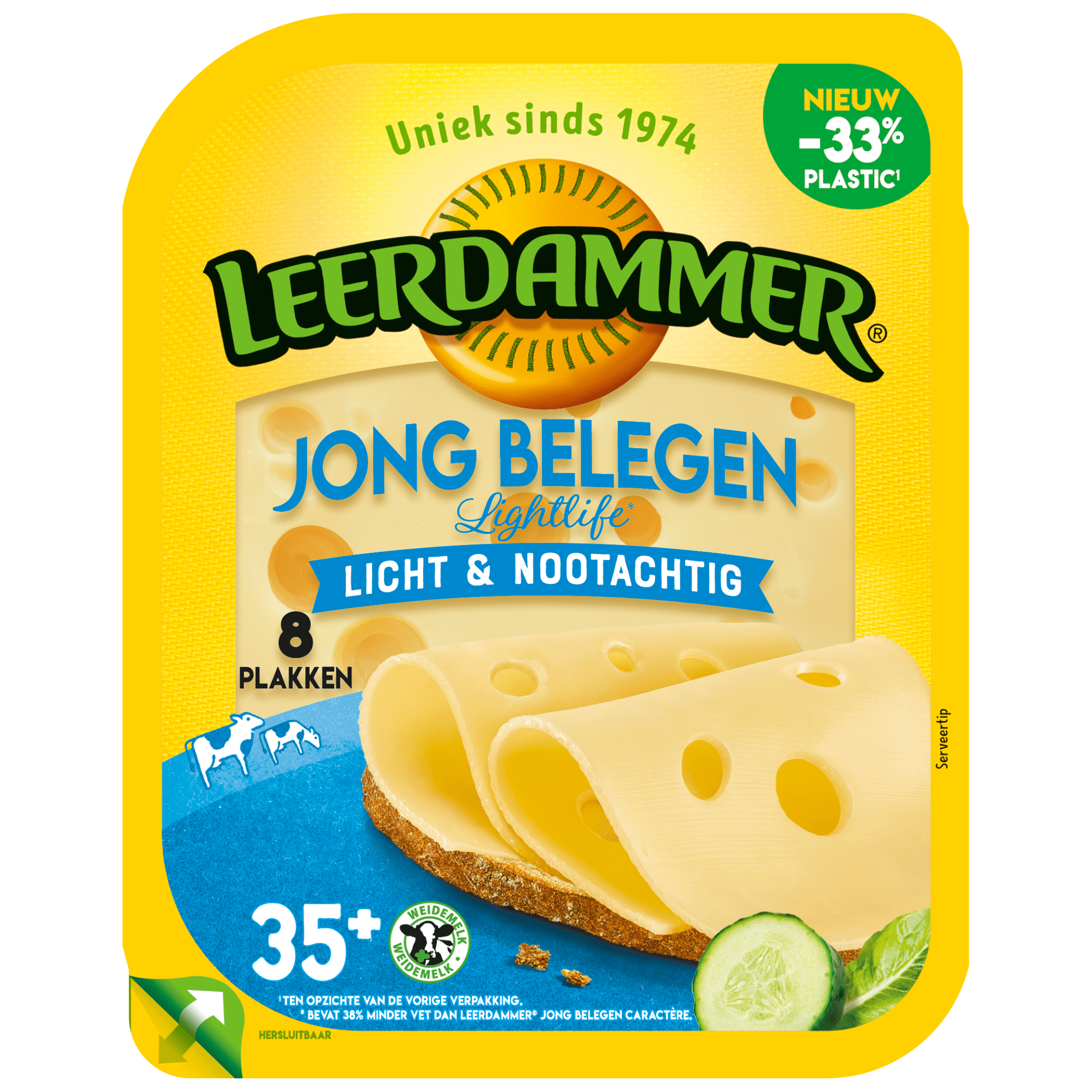 Leerdammer Jong belegen lightlife 35+ plakken