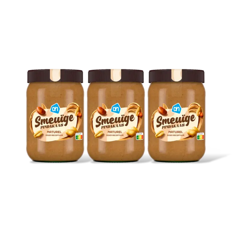 AH Smeuige pindakaas 3-pack