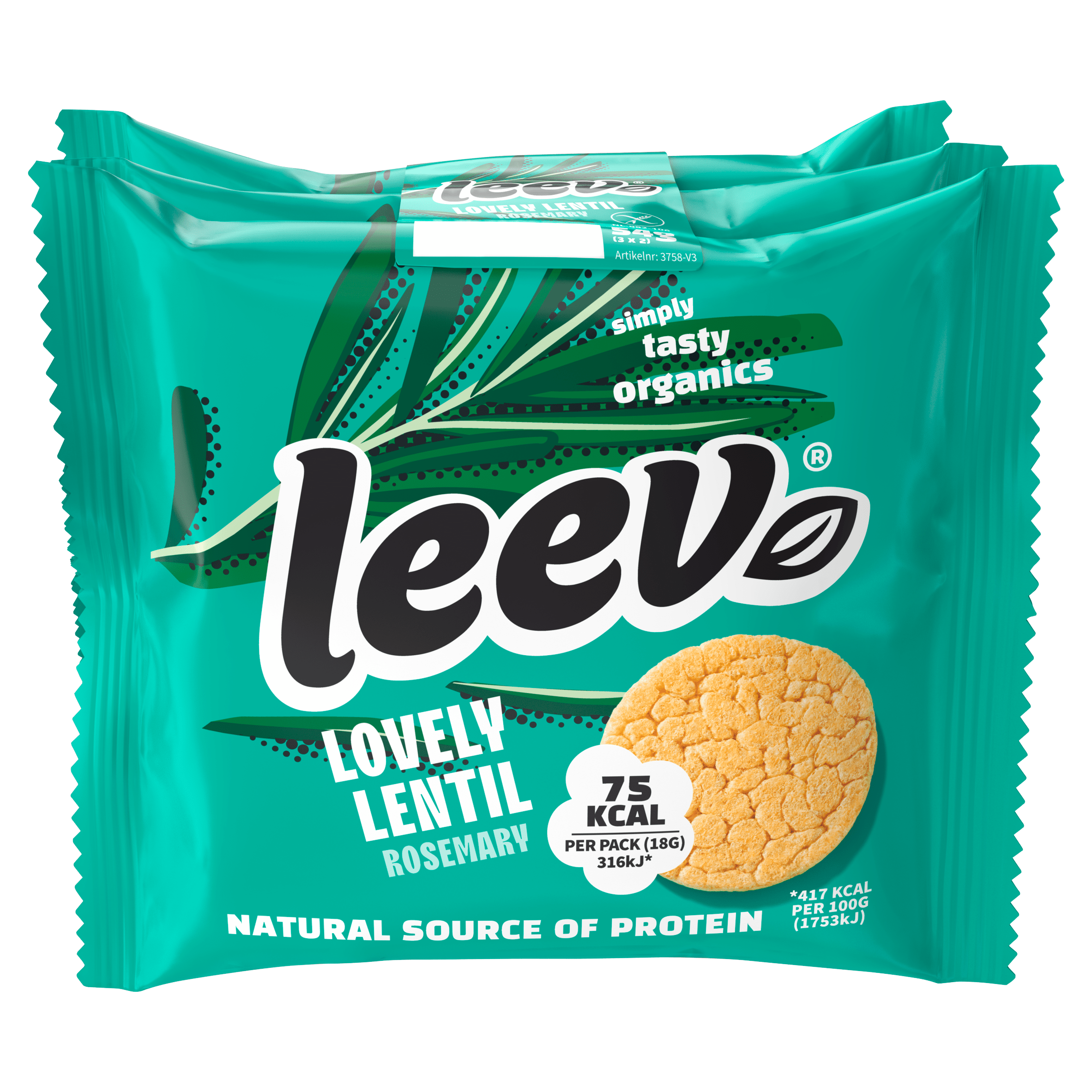 Leev Linzenwafels Rozemarijn 3 x 2 stuks