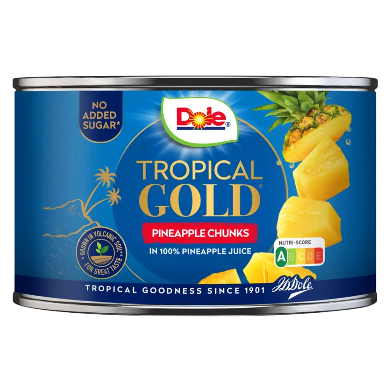 Dole Tropical gold ananas stukjes op sap