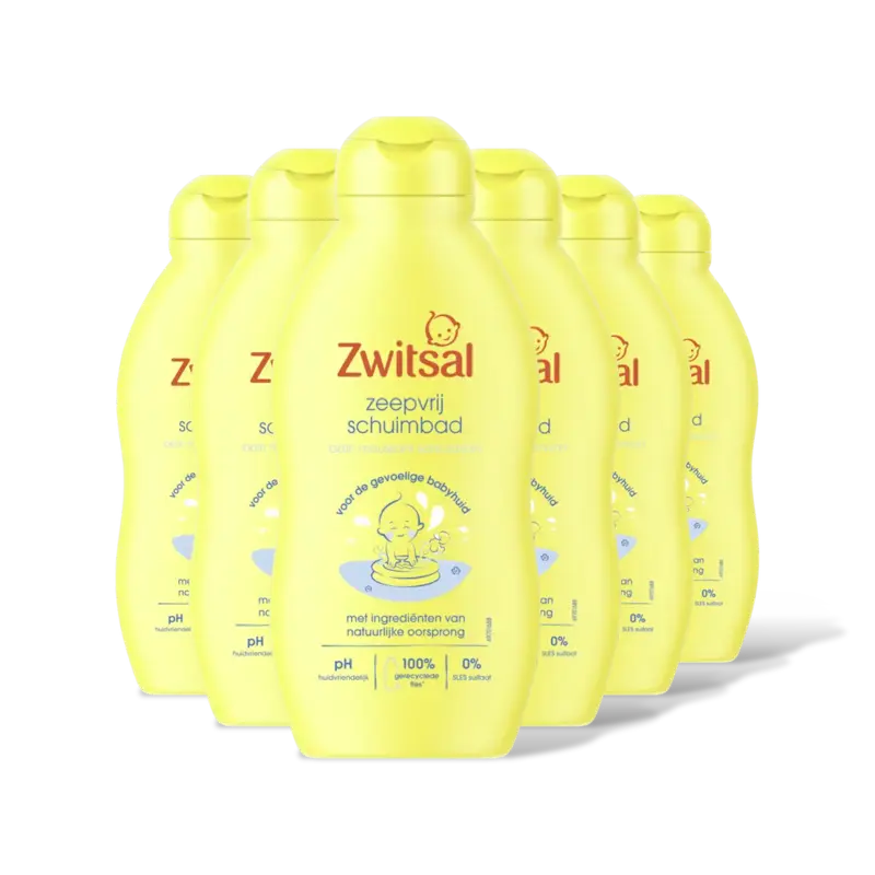 Zwitsal Baby zeepvrij schuimbad 6-pack