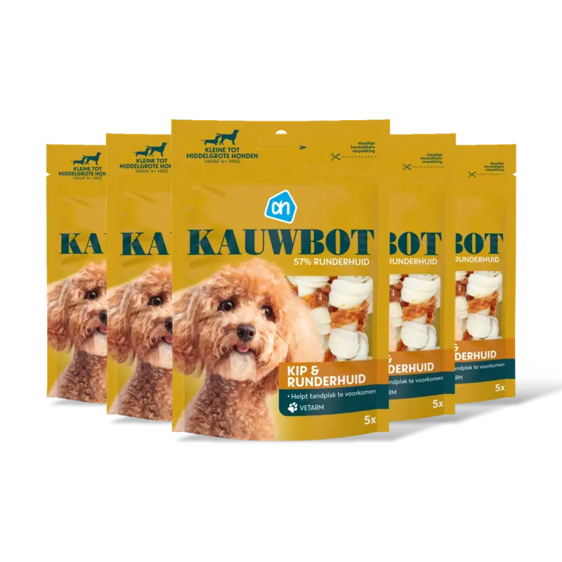 AH Kauwbot voor kleine- middelgrte hond 5pk