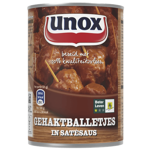 Unox Gehaktballetjes in satesaus