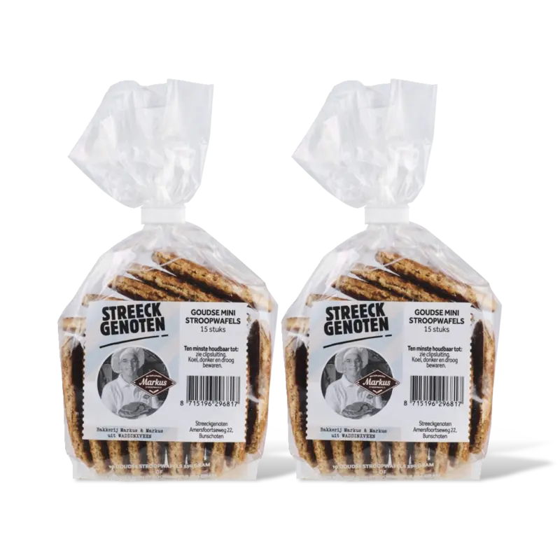 Streeckgenoten Goudse mini stroopwafels 2-pack