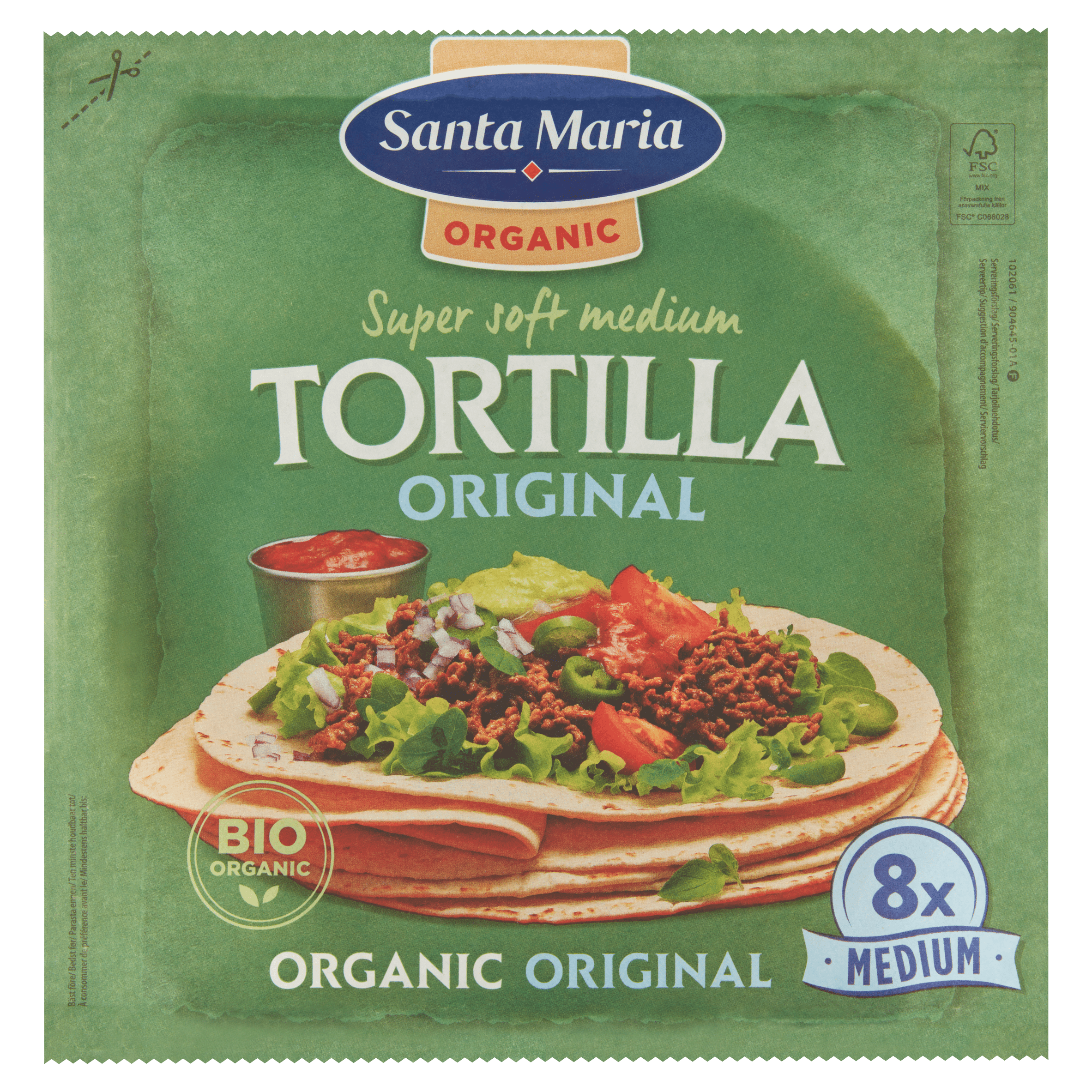 Santa Maria Soft Tortilla Organic Medium