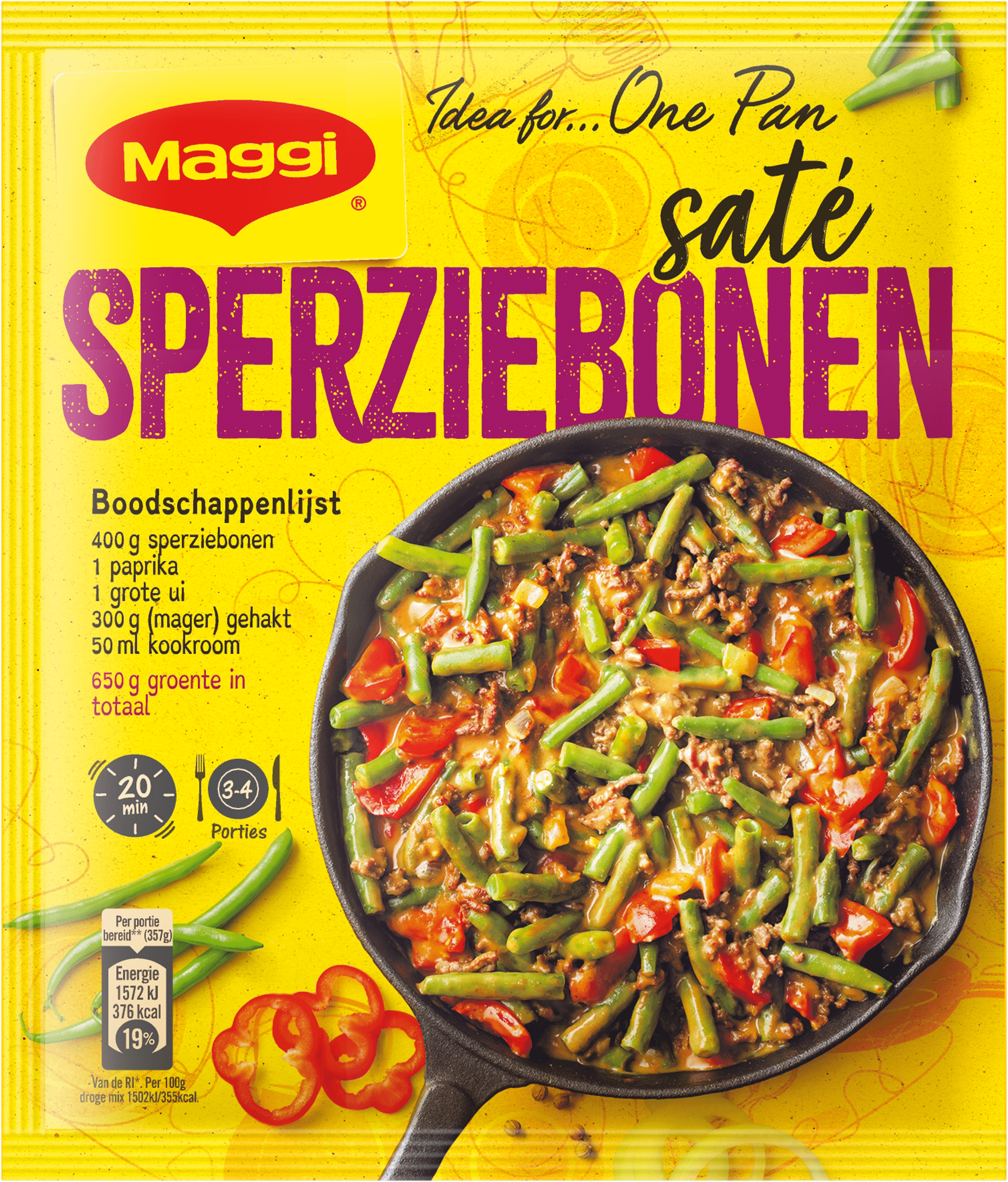 Maggi Dagschotel sperziebonen-satésaus
