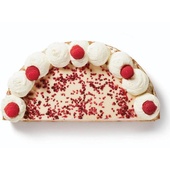 BakkersHart witte chocolade frambozen vlaai half