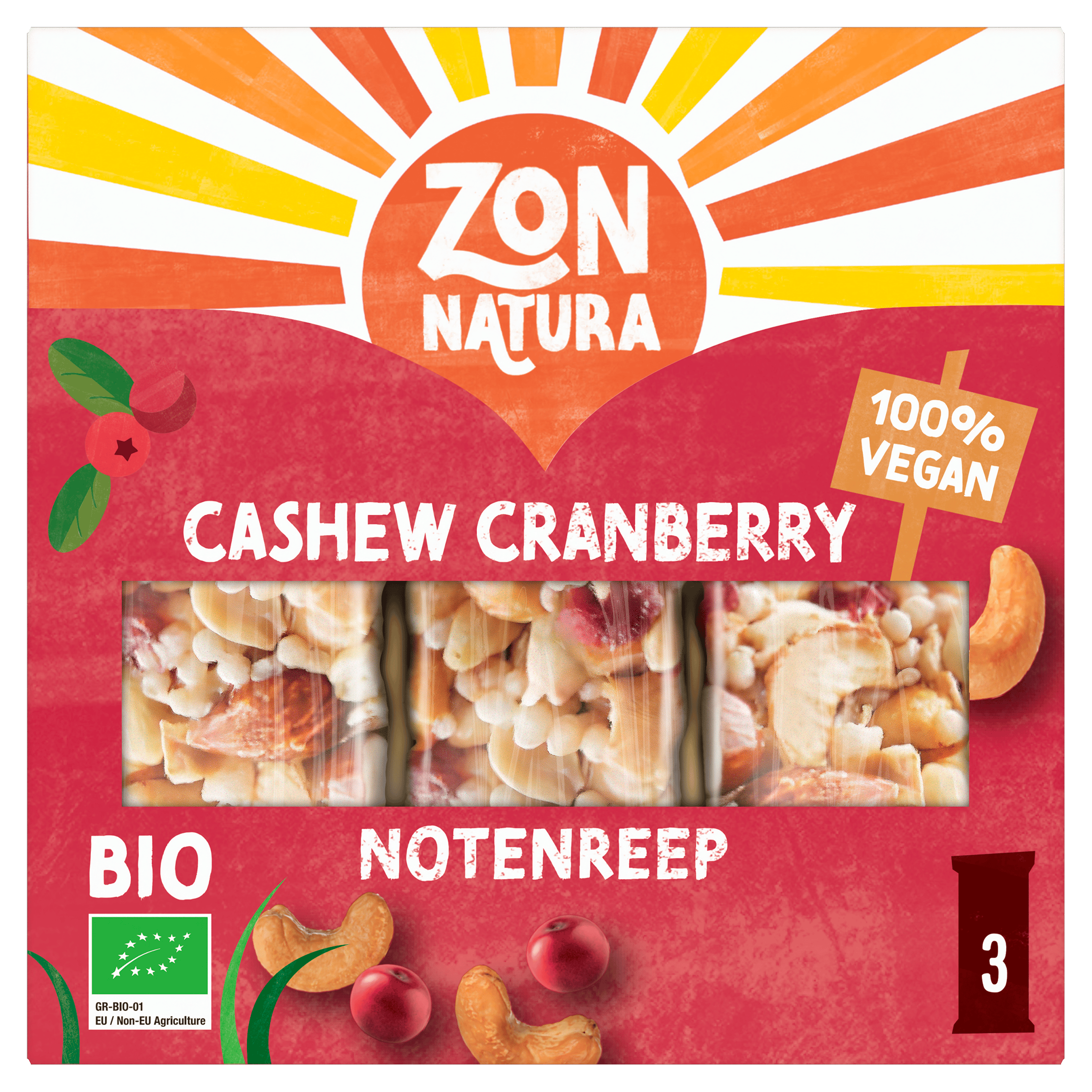 Zonnatura Notenreep cashew cranberry