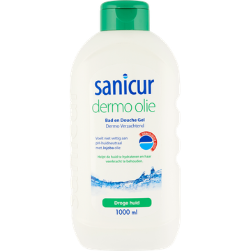 Sanicur Dermo Olie Bad en Douche Gel Dermo Verzachtend 1000 ml