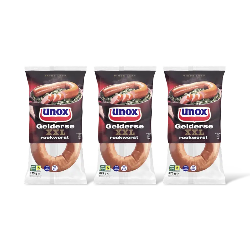 Unox Rookworst Gelders varken 3-pack