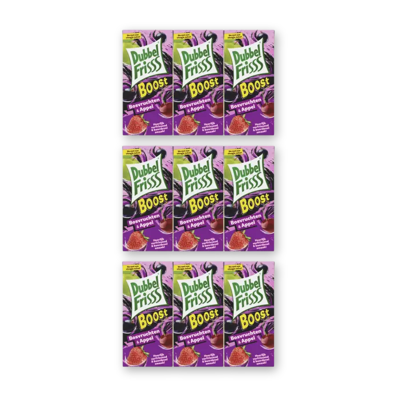 DubbelFrisss Boost bosvruchten & appel 18-pack