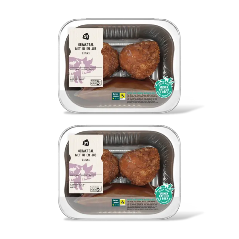 AH Gehaktbal met ui en jus 2-pack