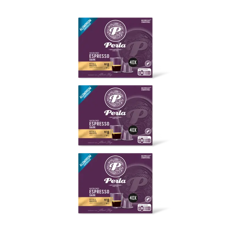 Perla Huisblends Espresso dark capsules 3-pack