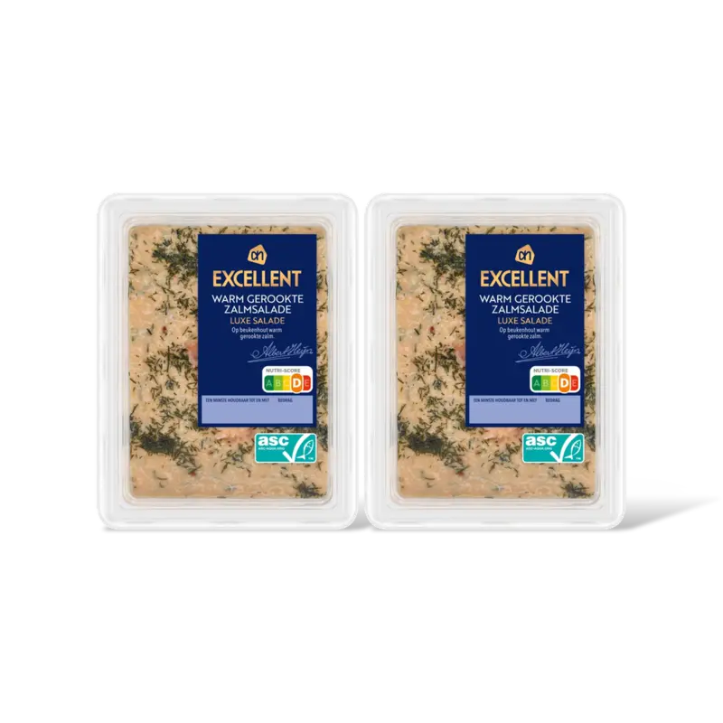 AH Excellent Warm gerookte zalmsalade luxe salade 2pk