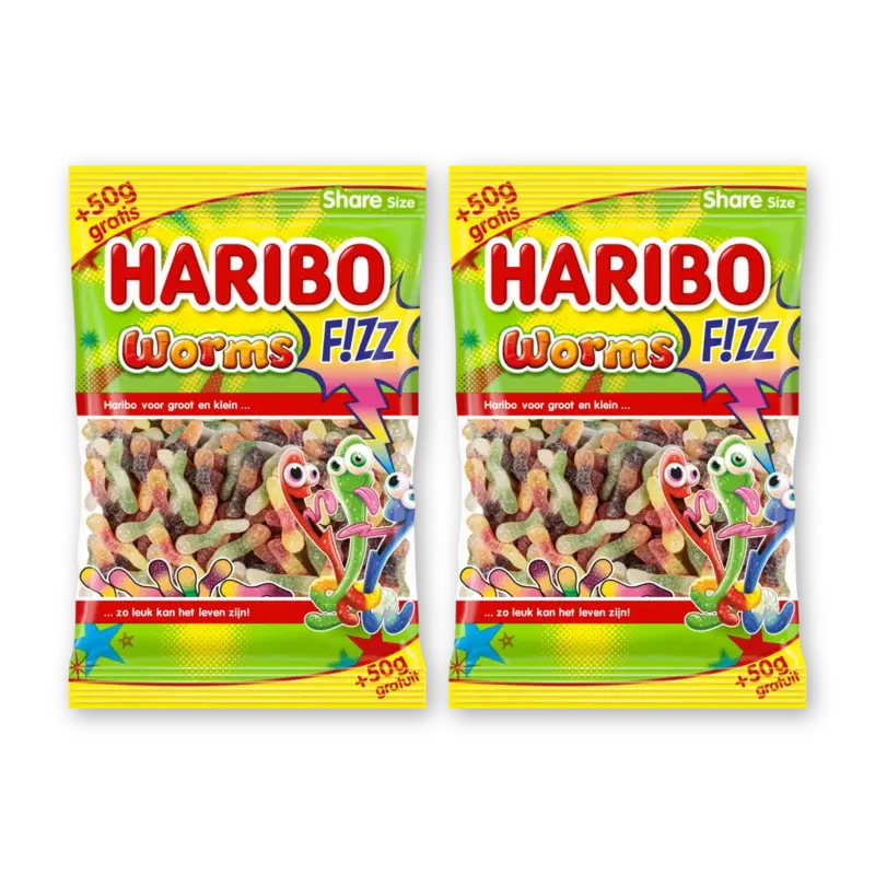 Haribo Worms f!zz 2-pack