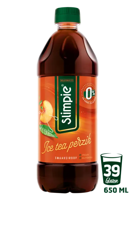 Slimpie Ice tea perzik siroop 0% suiker