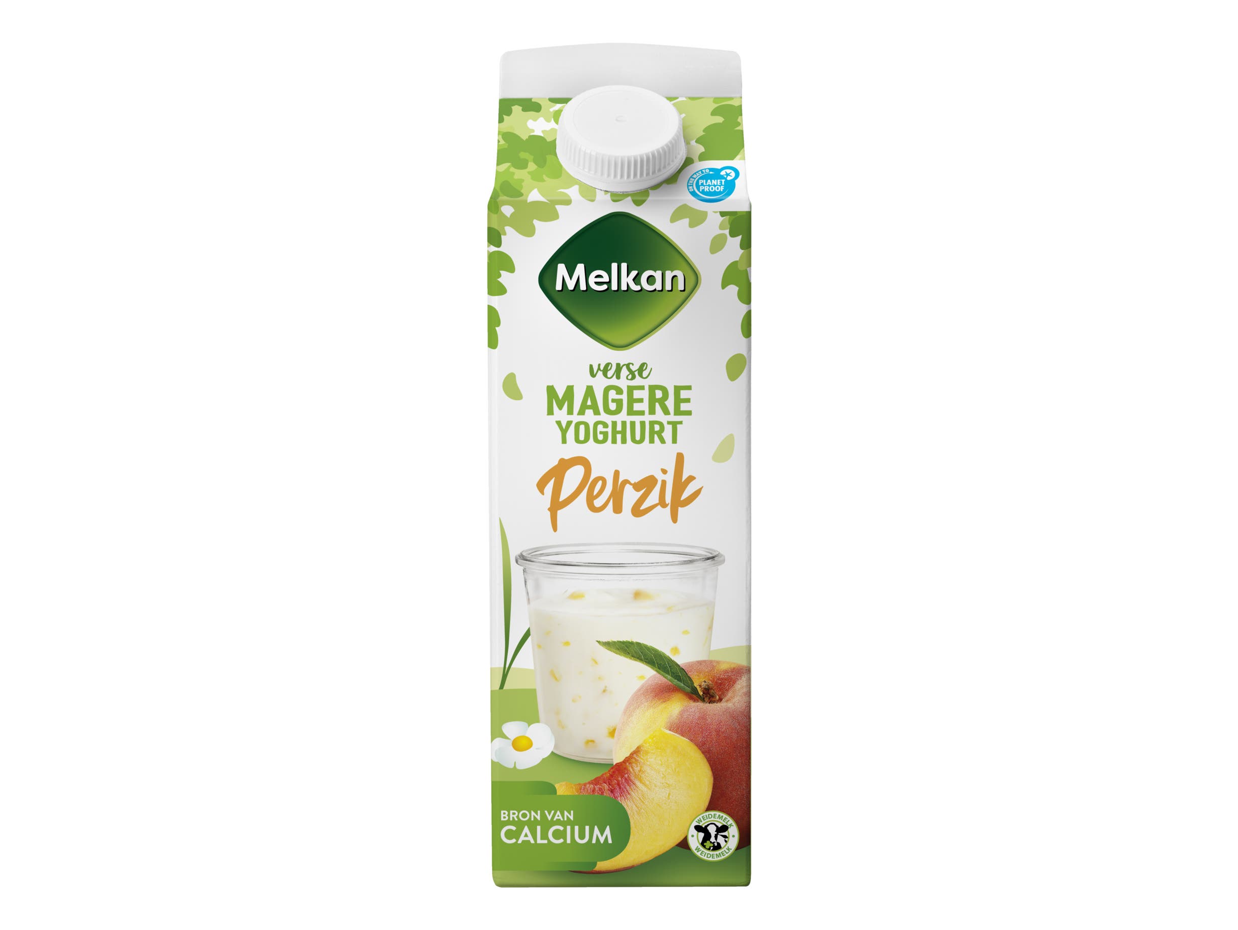 Magere yoghurt perzik