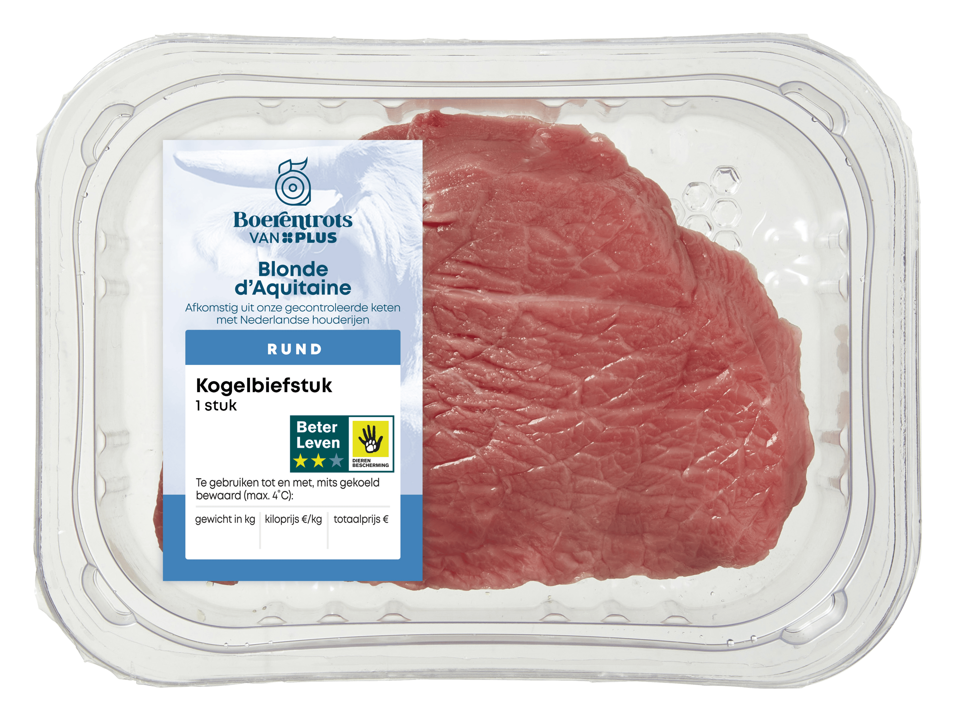 PLUS Boerentrots Kogelbiefstuk Blonde d'Aquitaine 1 st
