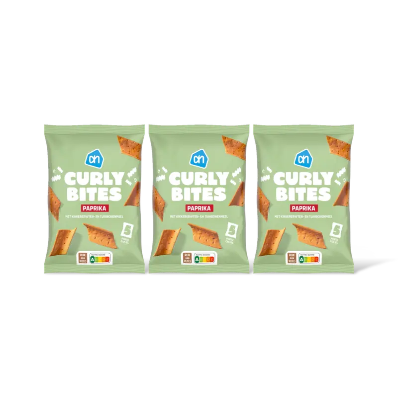 AH Curly bites paprika 3-pack