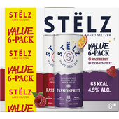 Stëlz hard seltzer raspberry & passionfruit