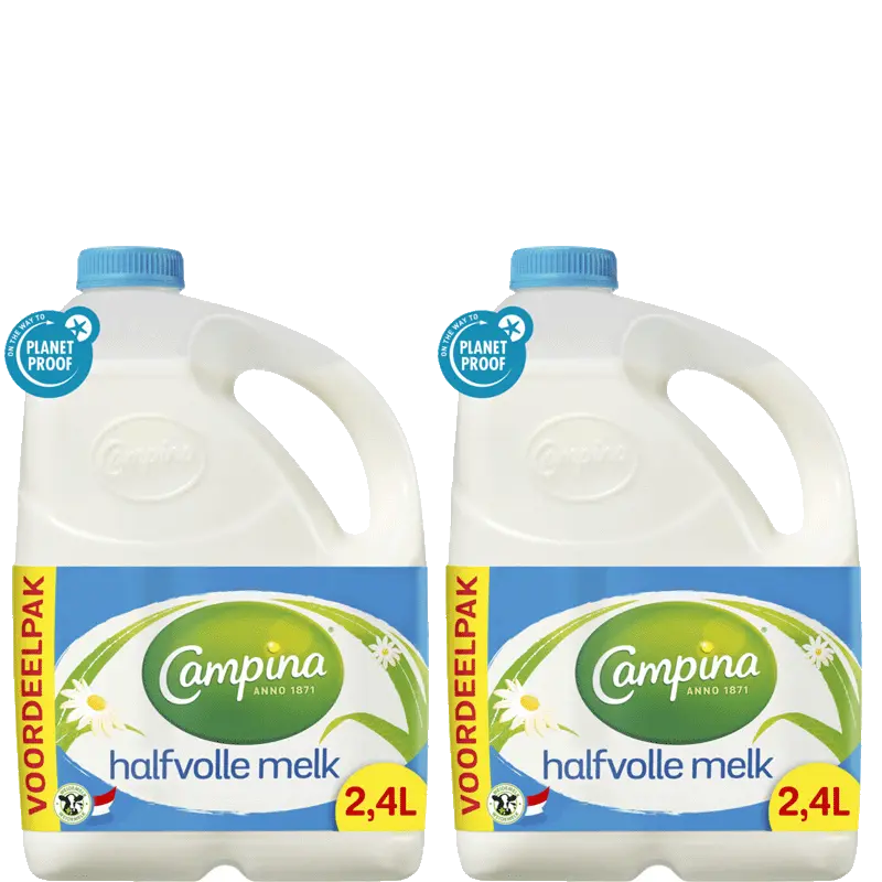 Campina Halfvolle Melk 2,4l 2-pack