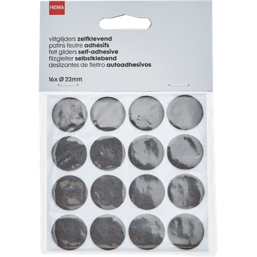 HEMA Zelfklevende Viltglijders Bruin 22mm 16 Stuks