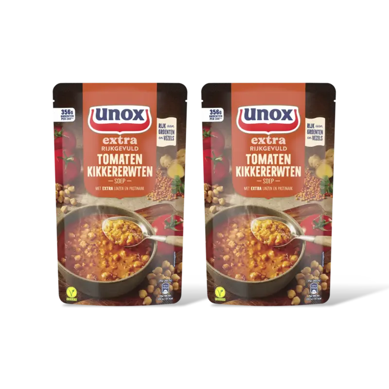 Unox Unox Kikkererwten tomatensoep 2-pack