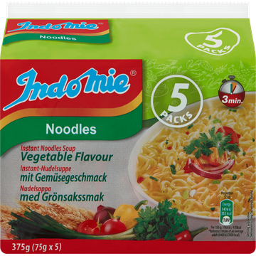 Indomie Instant Noodles Soup Vegetable Flavour 5 x 75 g