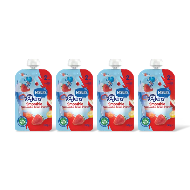 Nestlé Smoothie aardbei appl banan wortl 2+ 4pk