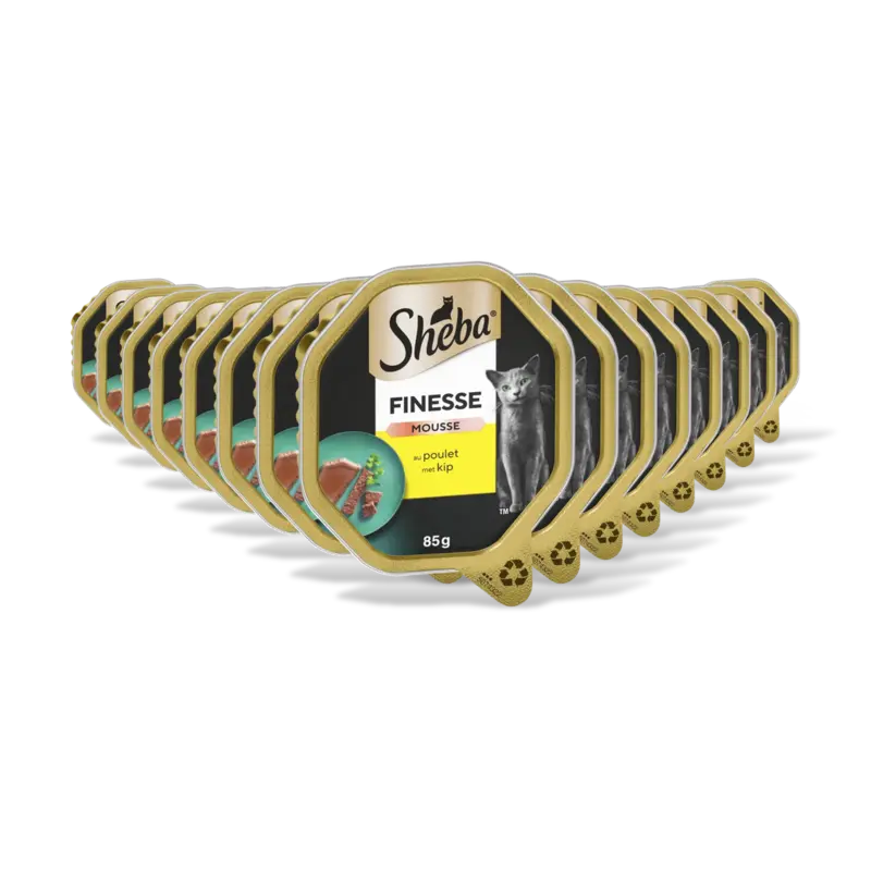 Sheba Finesse mousse-zachte pate kip 15-pack