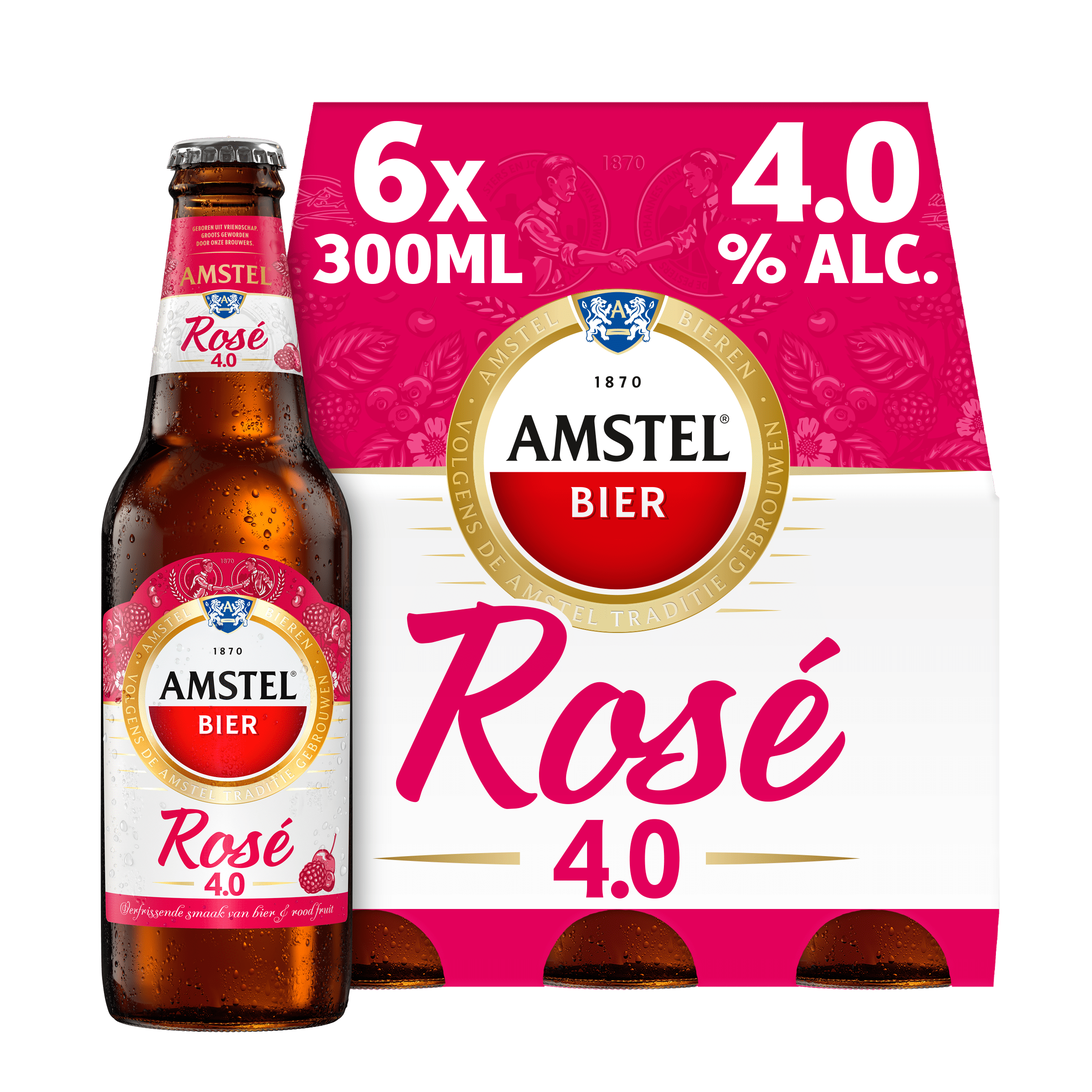 Amstel Rosé bier fles