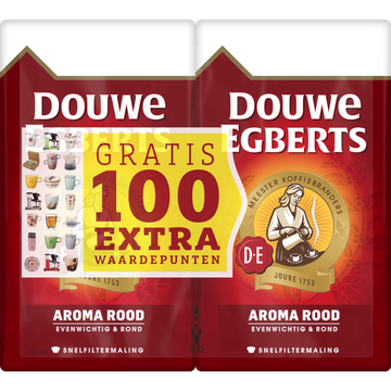 Douwe Egberts Aroma Rood Dubbelpak Filterkoffie 2 x 500 g