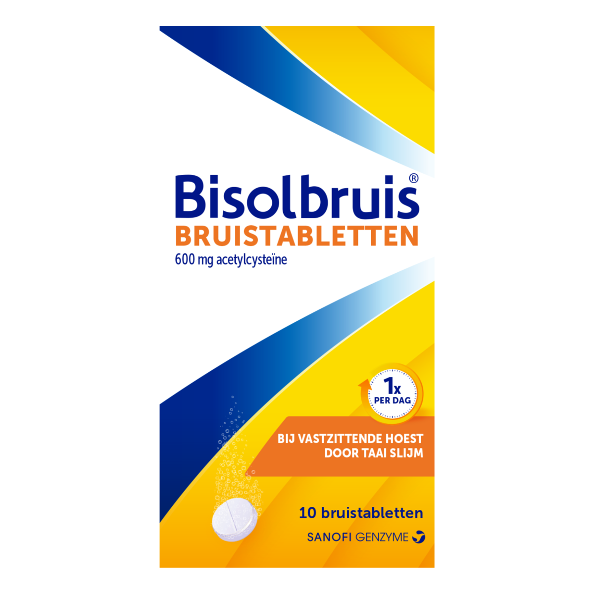 Bisolbruis Bij Vastzittende Hoest Bruistabletten 10 stuks