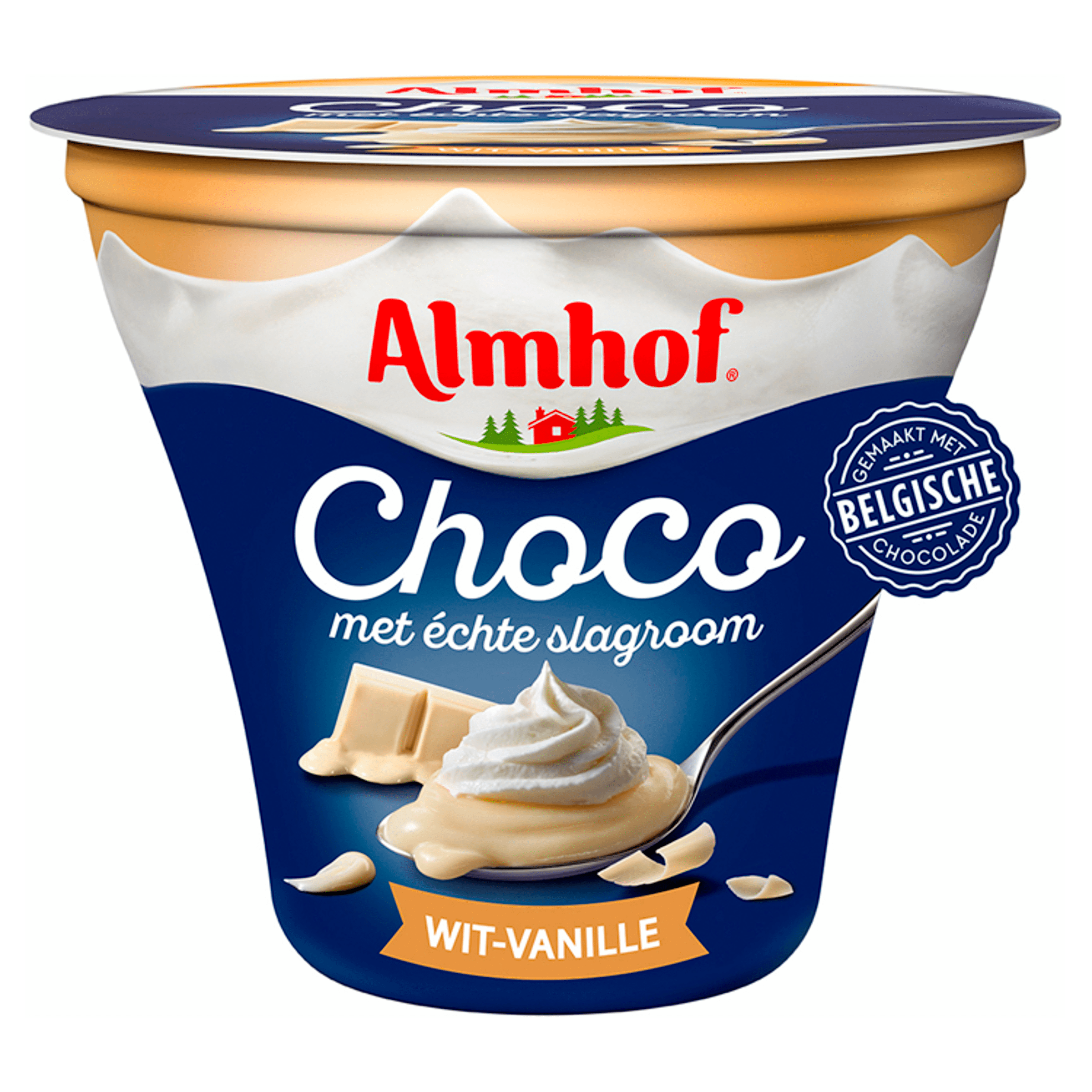 Almhof Choco met slagroom wit-vanille