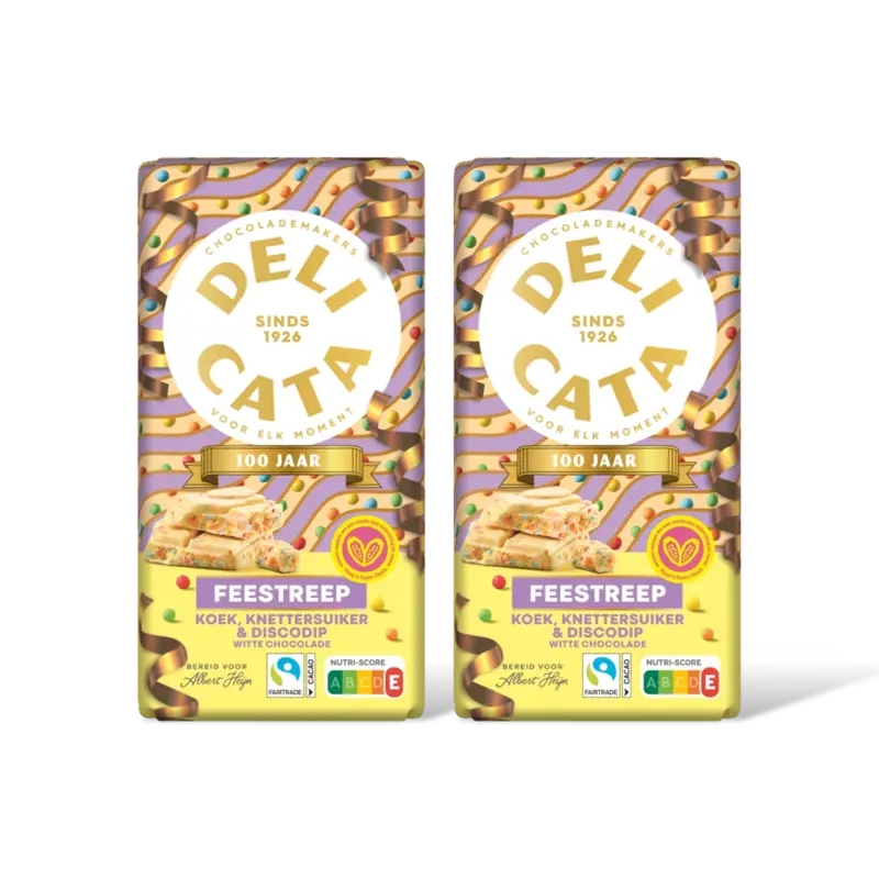 Delicata wit koek, knettersuiker & discodip 2pack