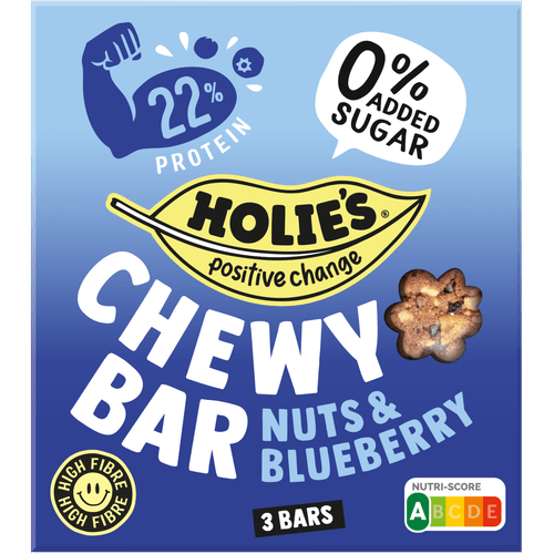Holie's Chewy bar nuts & blueberry 3 st.