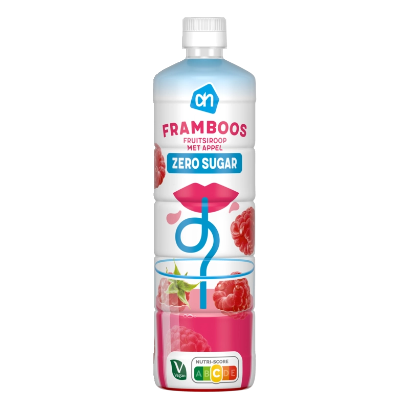 AH Siroop framboos 0% suiker toegevoegd