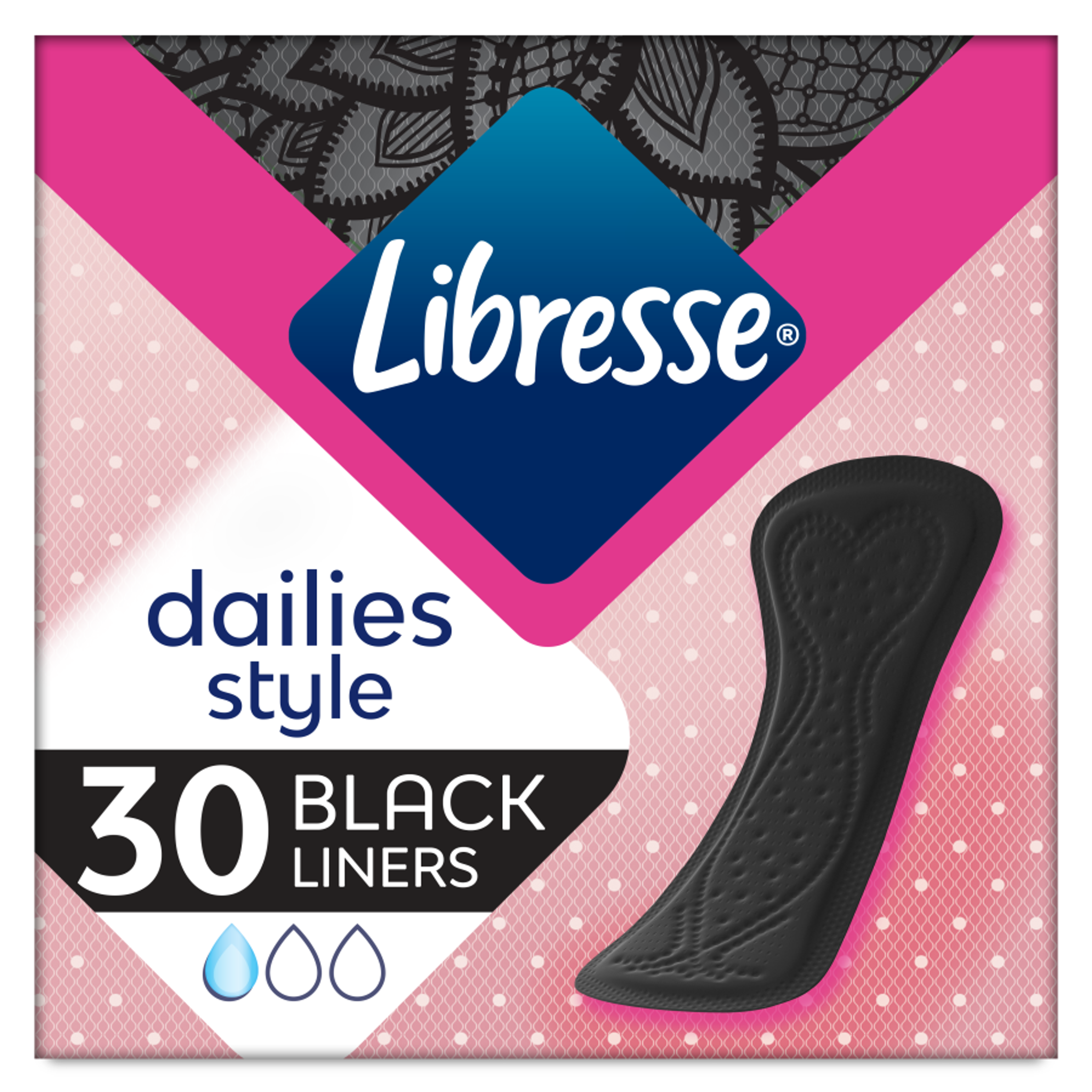 Libresse Dailies Black Inlegkruisjes Regular 30 stuks