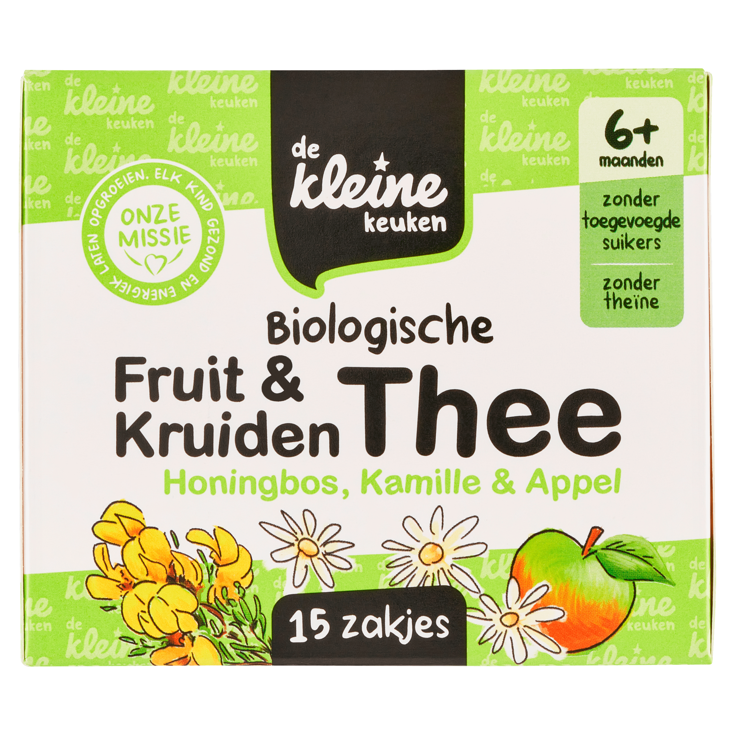 De Kleine Keuken thee honingbos kamille appel 6m+