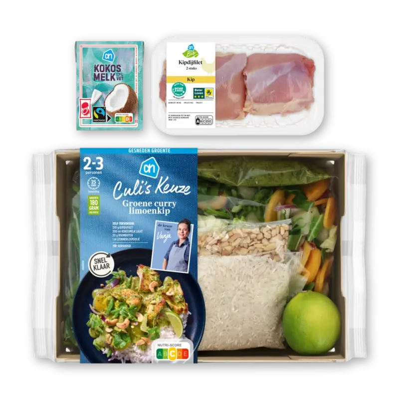 AH Culi's Groene Curry Limoenkip Verspakket