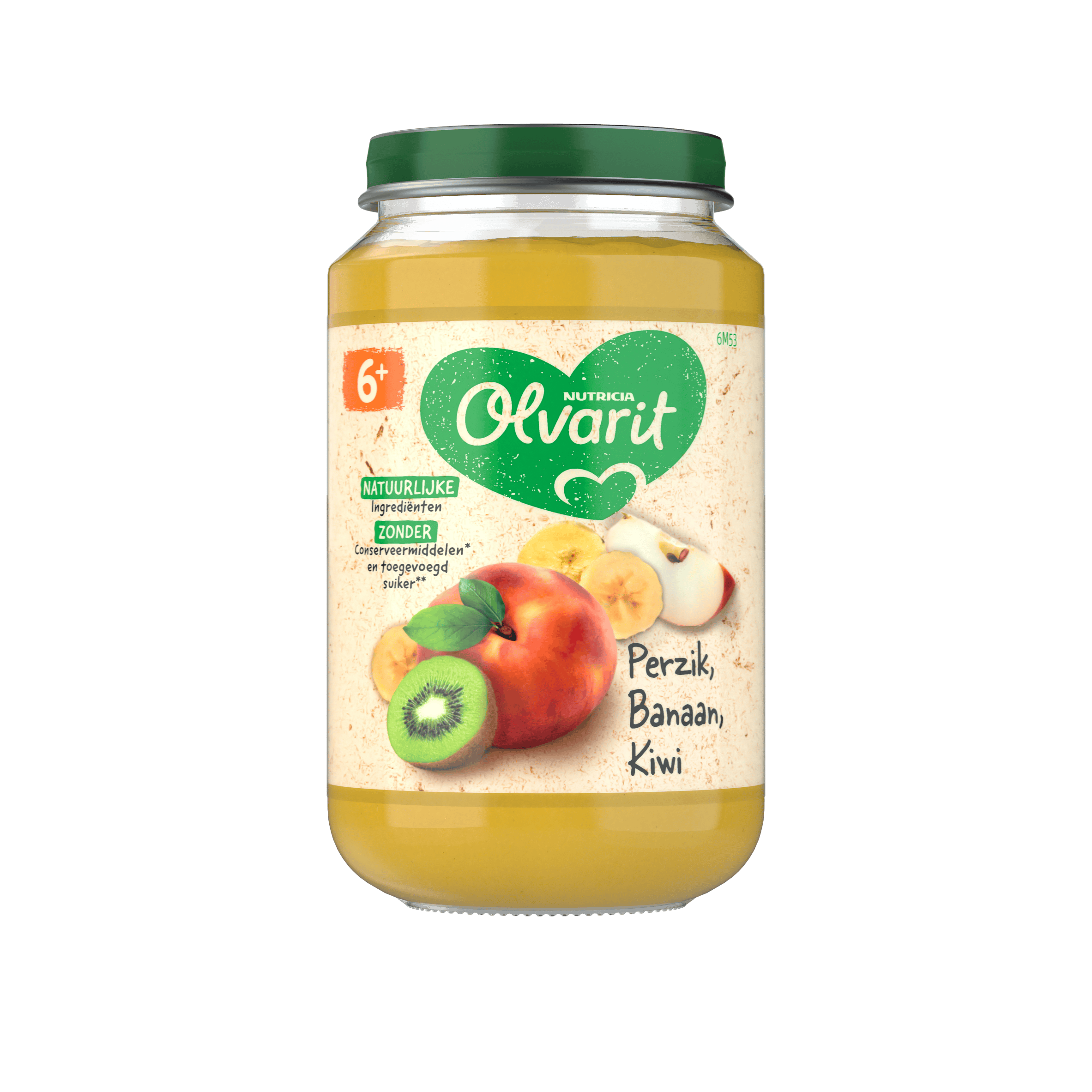 Olvarit 6+mnd Perzik Banaan Kiwi