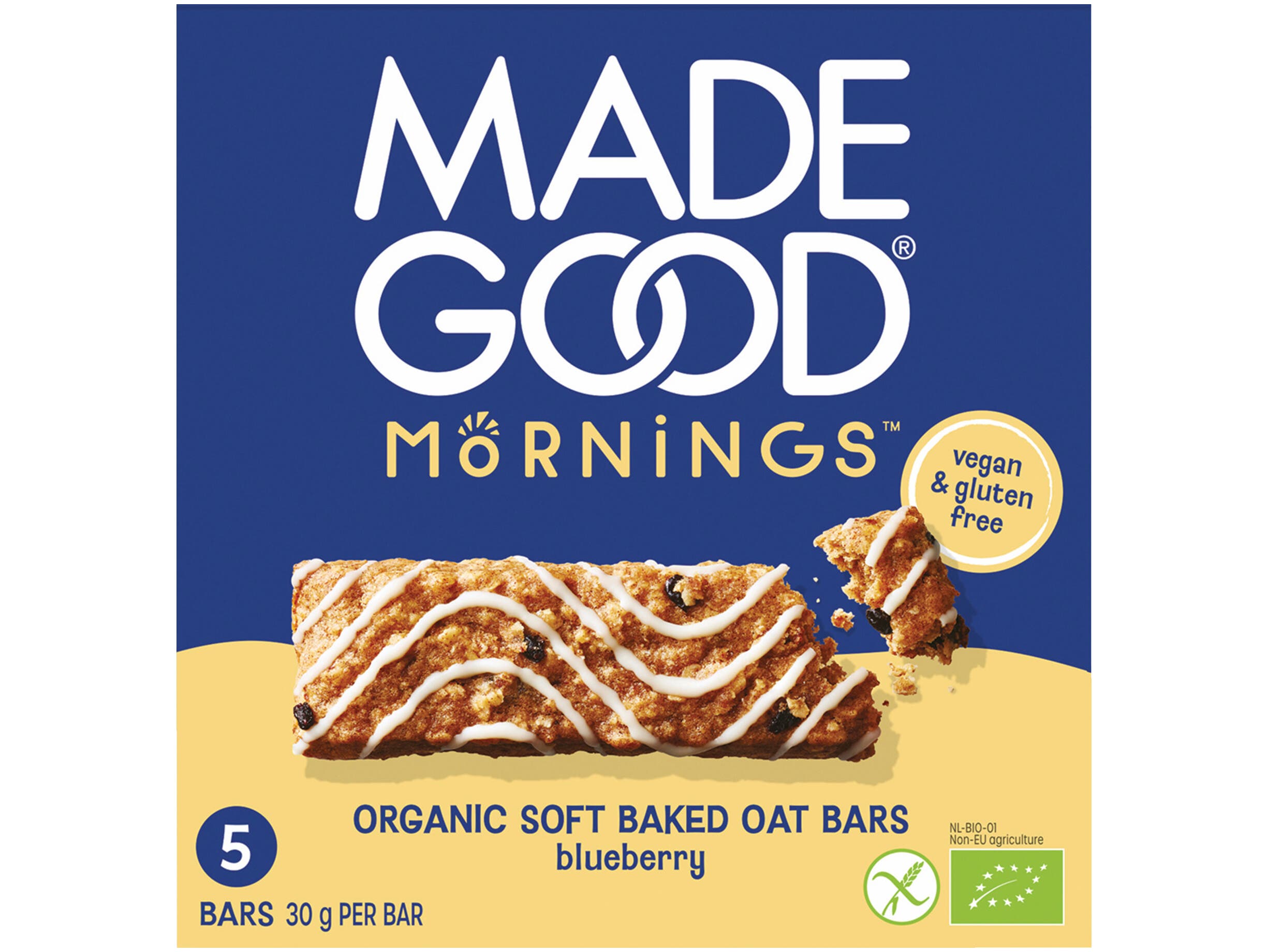 Soft baked oat bars blueberry