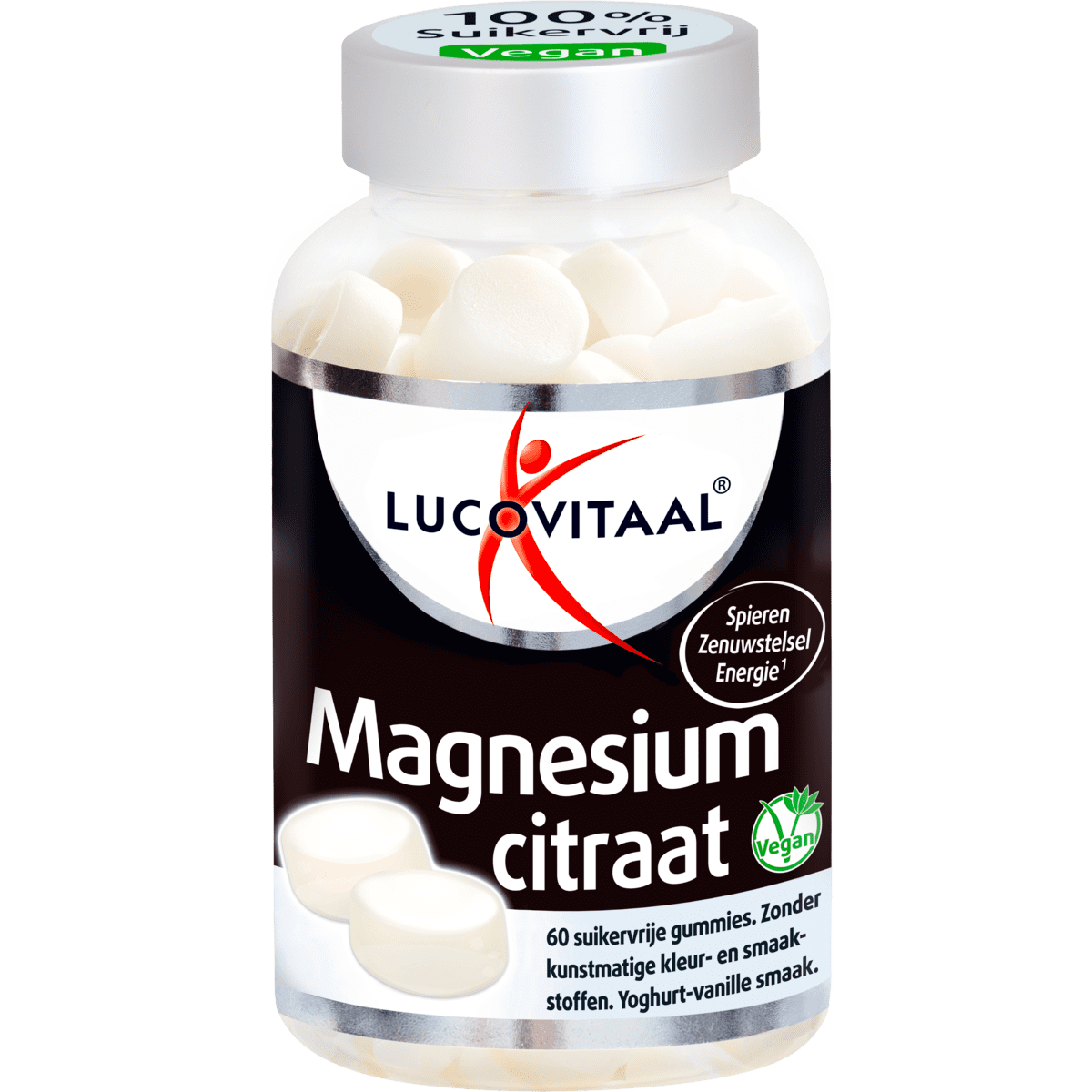 Lucovitaal Magnesium Citraat Suikervrije Gummies yoghurt-vanille 60 stuks
