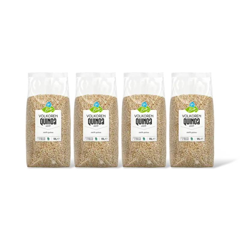 AH Biologisch 100% Volkoren quinoa gepoft 4-pack